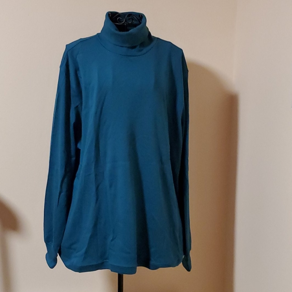 Lands End blue turtleneck shirt size XL